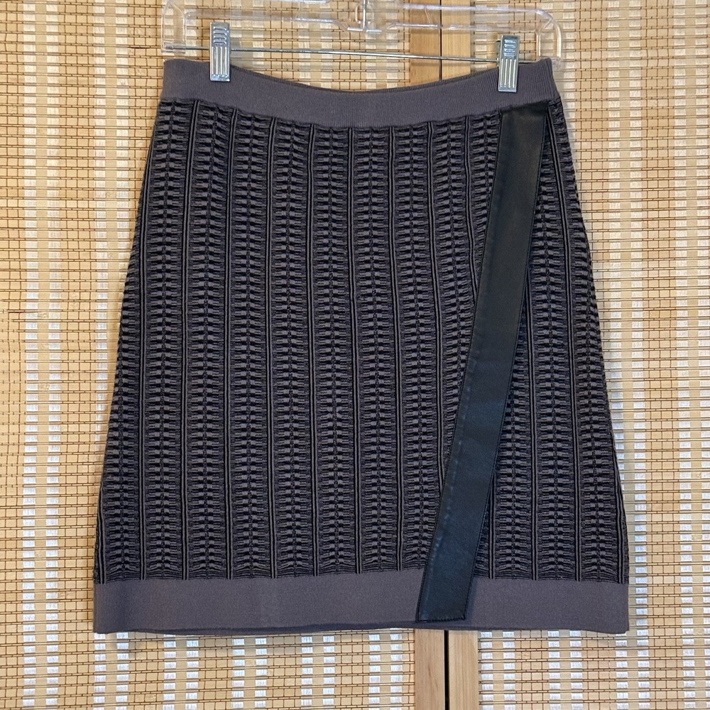 Club Monaco Womens SP Virginia Sweater Skirt Black Gray Office Streetwear Gothic